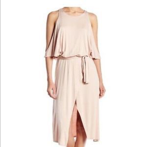 NWT. Splendid Cold Shoulder Crew Neck Wrap Dress
